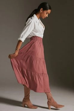 Outlet ???? The Somerset Collection By Anthropologie The Somerset Maxi ???? Skirt MAUVE ???? -PAIGE-shop unnamed file 3967