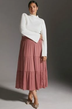 Outlet ???? The Somerset Collection By Anthropologie The Somerset Maxi ???? Skirt MAUVE ???? -PAIGE-shop unnamed file 3968