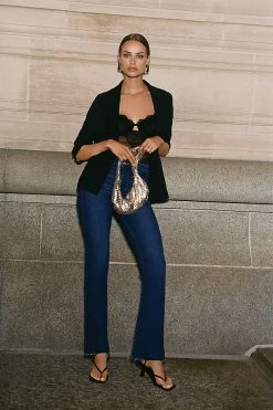 Best Sale ???? Paige Laurel Canyon High-Rise Flare ???? Jeans AEGEAN DISTRESSED ????