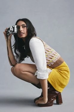 Best Sale ???? Maeve Vera Jacquard Sweater Vest GREEN MOTIF ❤️