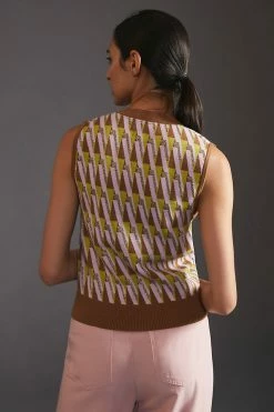 Best Sale ???? Maeve Vera Jacquard Sweater Vest GREEN MOTIF ❤️ 5 Best Sale ???? Maeve Vera Jacquard Sweater Vest GREEN MOTIF ❤️ -PAIGE-shop unnamed file 4011
