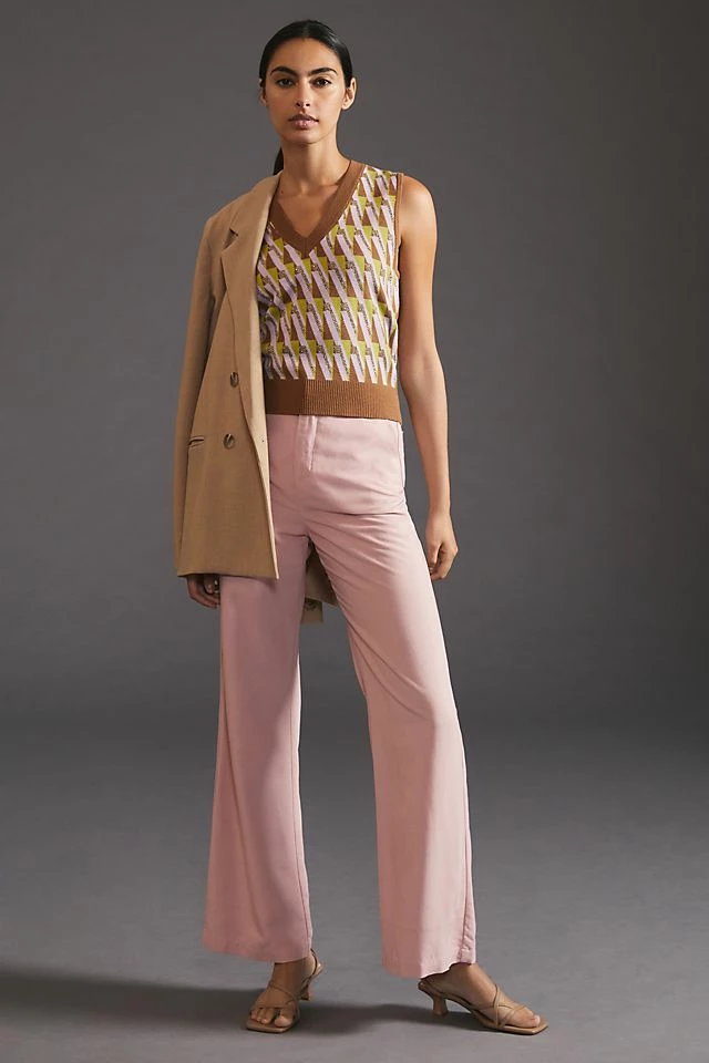 Maeve Vera Jacquard Sweater Vest Best Sale ???? Maeve Vera Jacquard Sweater Vest GREEN MOTIF ❤️ -PAIGE-shop unnamed file 4012