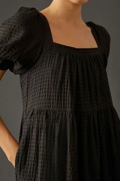 New ⭐ By Anthropologie Tiered Puff-Sleeve Maxi ???? Dress BLACK ???? -PAIGE-shop unnamed file 4035