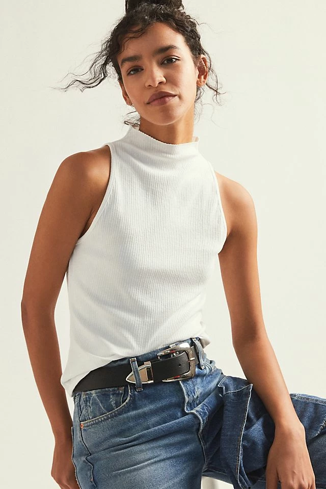 Maeve Mock Neck Tank Budget ???? Maeve Mock Neck Tank WHITE ???? -PAIGE-shop unnamed file 4036