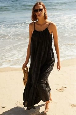 Deals ???? By Anthropologie Malika Gauze ???? Dress BLACK ???? -PAIGE-shop unnamed file 4063