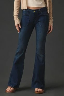 Brand new ✨ Pilcro The Icon Low-Rise Flare ???? Jeans DARK BLUE ???? 3 Brand new ✨ Pilcro The Icon Low-Rise Flare ???? Jeans DARK BLUE ???? -PAIGE-shop unnamed file 4067