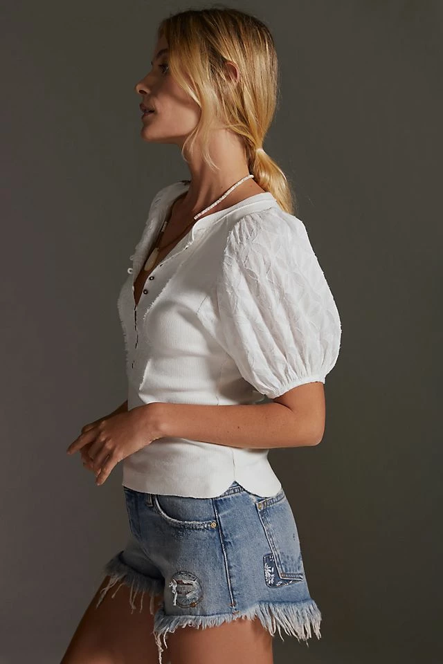 Pilcro Bella Henley Top Buy ???? Pilcro Bella Henley Top WHITE ???? -PAIGE-shop unnamed file 4073