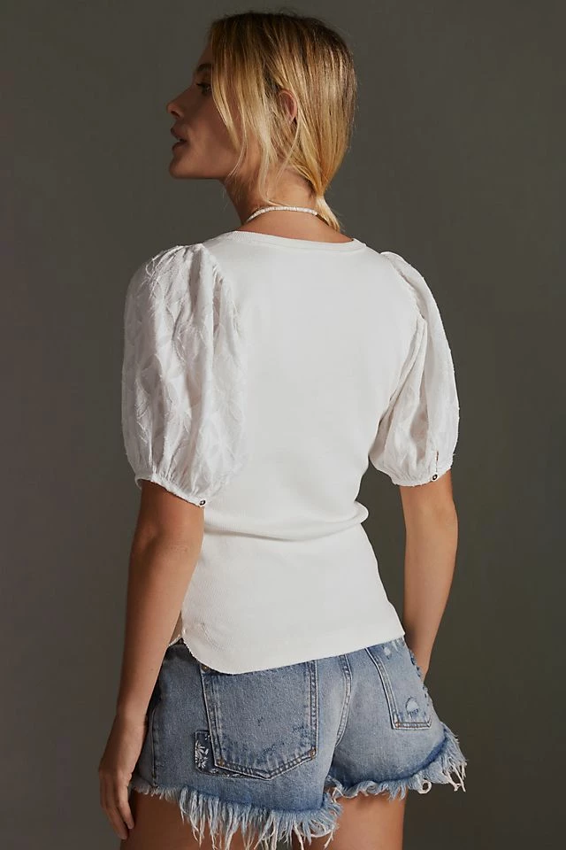 Pilcro Bella Henley Top Buy ???? Pilcro Bella Henley Top WHITE ???? -PAIGE-shop unnamed file 4075