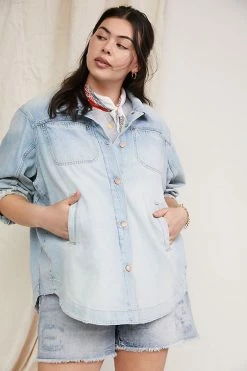 Discount ???? Pilcro Drapey Denim ???? Shirt Jacket DENIM LIGHT ???? 7 Discount ???? Pilcro Drapey Denim ???? Shirt Jacket DENIM LIGHT ???? -PAIGE-shop unnamed file 4098