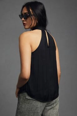Wholesale ⌛ By Anthropologie Cutout Halter Top BLACK ✔️ -PAIGE-shop unnamed file 4101