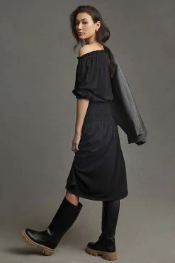 Best Sale ⭐ Sundry Smock-Waist ???? Dress BLACK ✨ 4 Best Sale ⭐ Sundry Smock-Waist ???? Dress BLACK ✨ -PAIGE-shop unnamed file 413