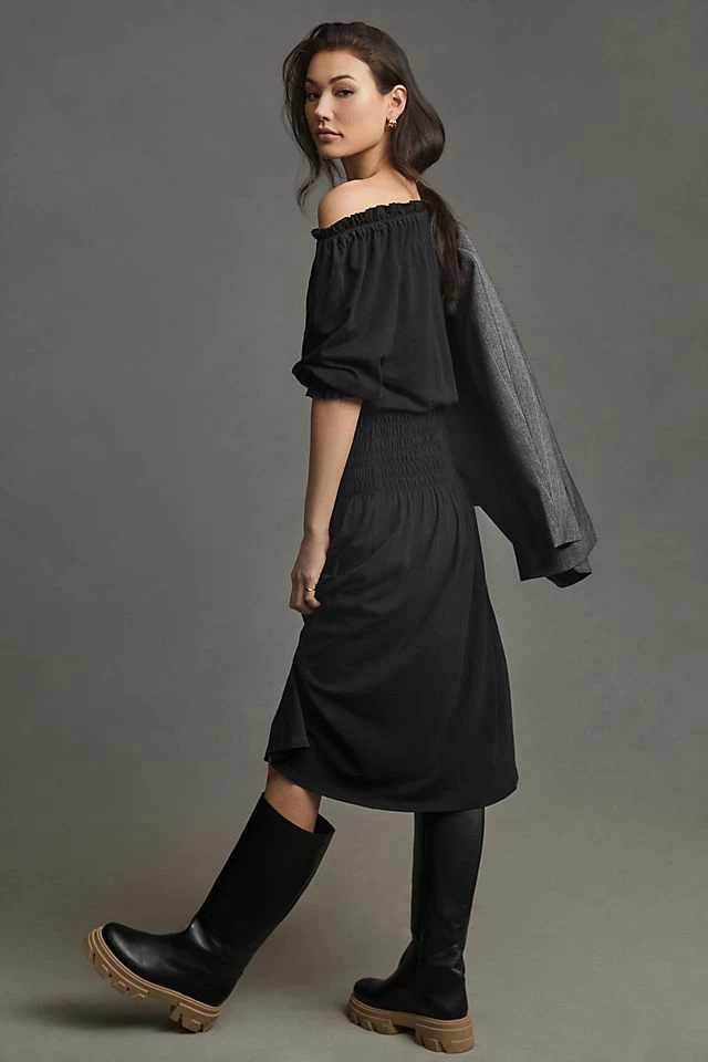 Sundry Smock-Waist Dress Best Sale ⭐ Sundry Smock-Waist ???? Dress BLACK ✨ -PAIGE-shop unnamed file 413