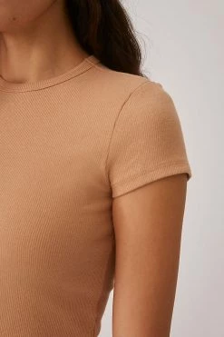 Buy ???? Maeve Ribbed Baby Tee BEIGE ✔️ -PAIGE-shop unnamed file 4138