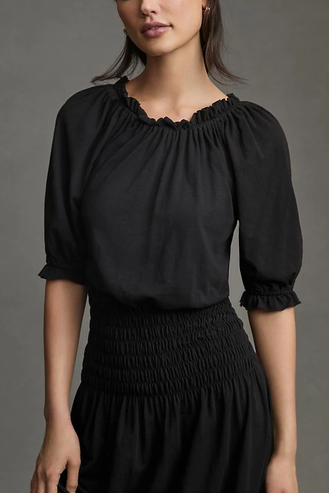 Sundry Smock-Waist Dress Best Sale ⭐ Sundry Smock-Waist ???? Dress BLACK ✨ -PAIGE-shop unnamed file 414