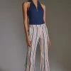 Budget ???? By Anthropologie Low-Rise Striped Flare Pants RED MOTIF ???? -PAIGE-shop unnamed file 4143