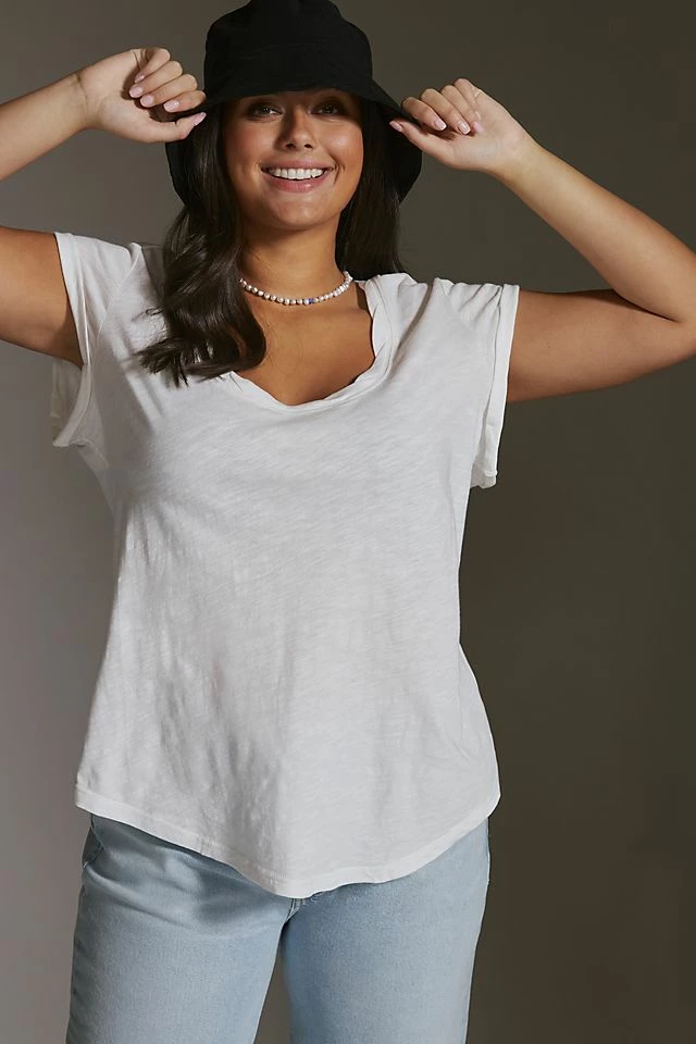 Pilcro Sustainable Scoop Neck Tee Flash Sale ???? Pilcro Sustainable Scoop Neck Tee IVORY ⌛ -PAIGE-shop unnamed file 4165