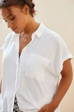 Deals ???? Cloth & Stone Breezy Buttondown WHITE ???? 6 Deals ???? Cloth & Stone Breezy Buttondown WHITE ???? -PAIGE-shop unnamed file 4233