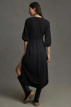 Cheapest ???? Sundry V-Neck Round Hem ???? Dress BLACK ???? -PAIGE-shop unnamed file 441