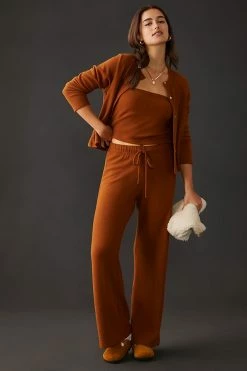 Budget ⌛ Donni Wide-Leg Sweater Pants BRONZE ????