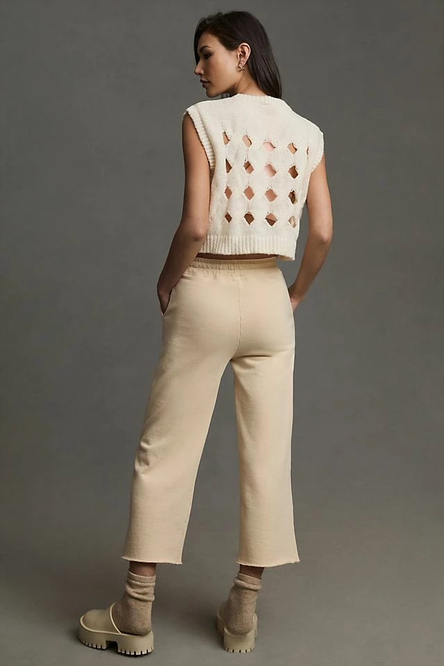 Wholesale 🎉 Sundry Wide-Leg Sweatpants IVORY 😉 5 Wholesale 🎉 Sundry Wide-Leg Sweatpants IVORY 😉 - Image 3