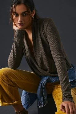 Wholesale 😉 Daily Practice By Anthropologie Cross-Front Top BLACK ⌛