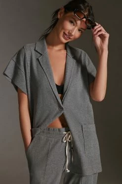 Promo ???? Daily Practice By Anthropologie The Heather Elbert Blazer GREY ????