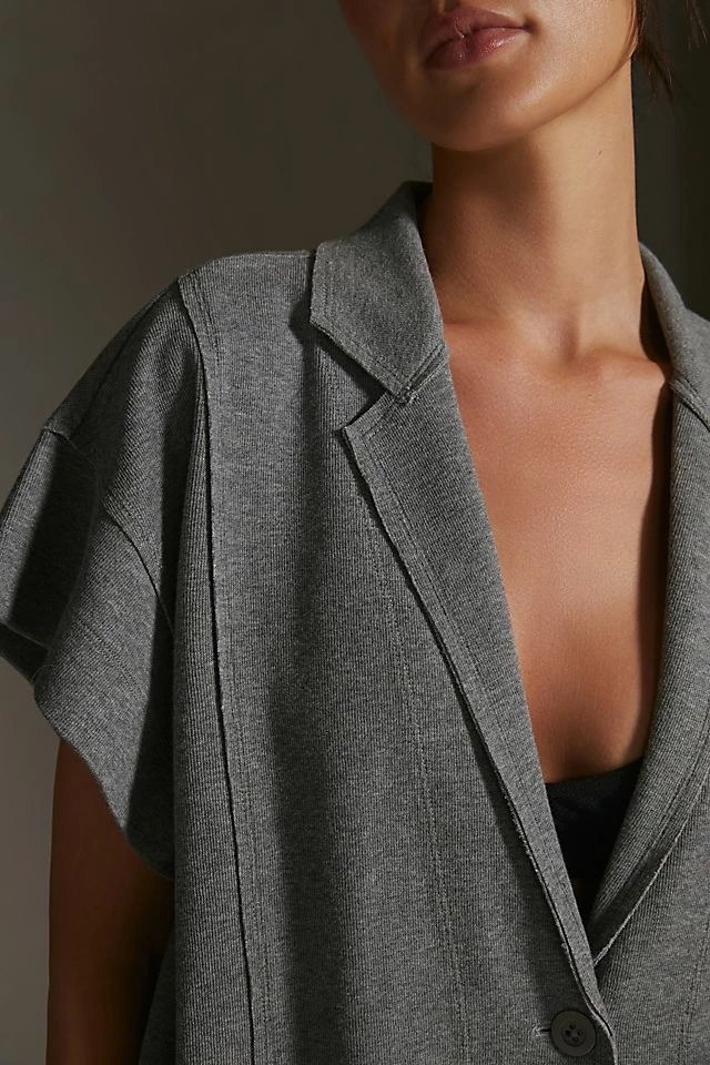 Daily Practice by Anthropologie The Heather Elbert Blazer Promo ???? Daily Practice By Anthropologie The Heather Elbert Blazer GREY ???? -PAIGE-shop unnamed file 464