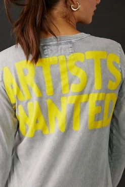 Best reviews of ???? FREECITY ARTISTS WANTED Super Vintage Long-Sleeve Tee LIGHT GREY ???? -PAIGE-shop unnamed file 531