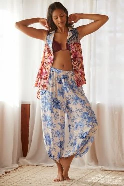 Best Sale ๐งจ By Anthropologie Relaxed Lounge Pants BLUE MOTIF ๐