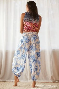 Best Sale ???? By Anthropologie Relaxed Lounge Pants BLUE MOTIF ???? -PAIGE-shop unnamed file 557