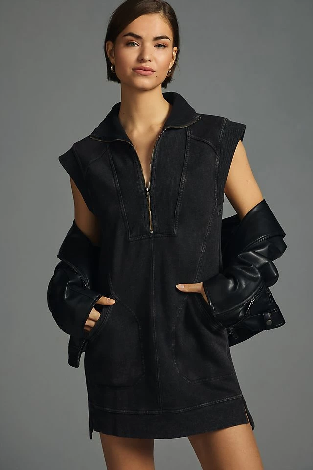 Best Pirce ๐ Daily Practice By Anthropologie Zip-Front Mini ๐ Dress BLACK ๐ 4 Best Pirce ๐ Daily Practice By Anthropologie Zip-Front Mini ๐ Dress BLACK ๐ - Image 2