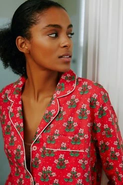 Promo ✔️ Printfresh Poinsettia Sleep Set RED ⌛ -PAIGE-shop unnamed file 562