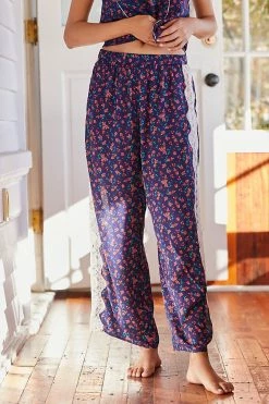 Discount 🧨 By Anthropologie Lace Sleep Pants BLUE MOTIF ✔️ -PAIGE-shop unnamed file 565