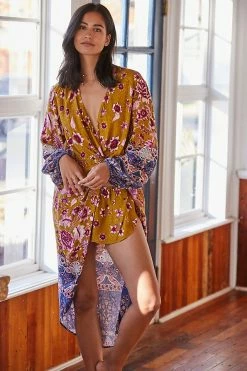 Outlet 🛒 By Anthropologie Long-Sleeve Tunic Set YELLOW MOTIF 👏