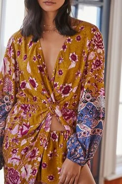 Outlet 🛒 By Anthropologie Long-Sleeve Tunic Set YELLOW MOTIF 👏 -PAIGE-shop unnamed file 575
