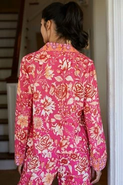 Wholesale ⌛ By Anthropologie Kari Long-Sleeve Sleep Top PINK COMBO ✨ -PAIGE-shop unnamed file 581