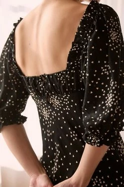 Hot Sale 🌟 By Anthropologie The Juliet Mini 👗 Dress BLACK MOTIF ✔️ -PAIGE-shop unnamed file 595