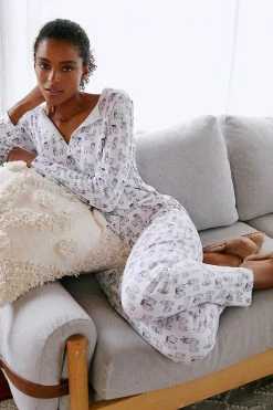 Outlet ๐ Roller Rabbit Long-Sleeve Paca Sleep Set WHITE ๐