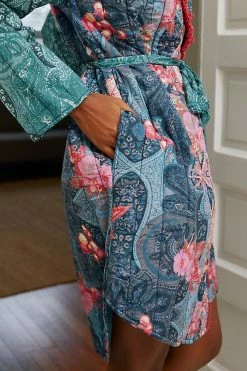 Buy ???? By Anthropologie Quilted Robe BLUE GREEN ???? -PAIGE-shop unnamed file 613