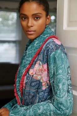 Buy ???? By Anthropologie Quilted Robe BLUE GREEN ???? -PAIGE-shop unnamed file 614