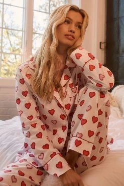 Cheapest ???? Printfresh Long-Sleeve Heart Sleep Set NEUTRAL MOTIF ???? -PAIGE-shop unnamed file 623