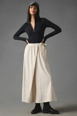 Deals π Daily Practice By Anthropologie Wide-Leg Wrap Pants IVORY π₯