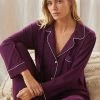 New 💯 Eberjey Gisele Long-Sleeved Sleep Set PLUM 😍 -PAIGE-shop unnamed file 652