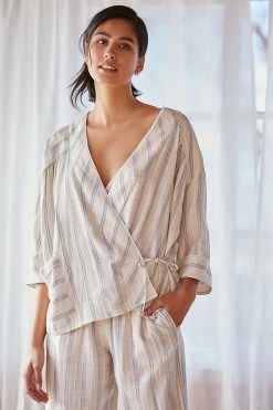 New ⌛ By Anthropologie Wrap Lounge Top IVORY ???? -PAIGE-shop unnamed file 660