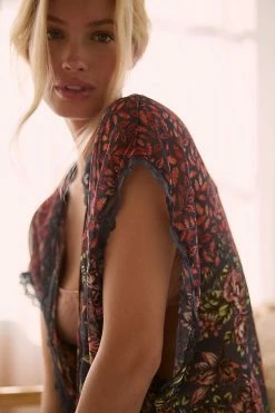 Cheap 🥰 By Anthropologie Sheer Robe BLUE MOTIF 🥰 -PAIGE-shop unnamed file 702