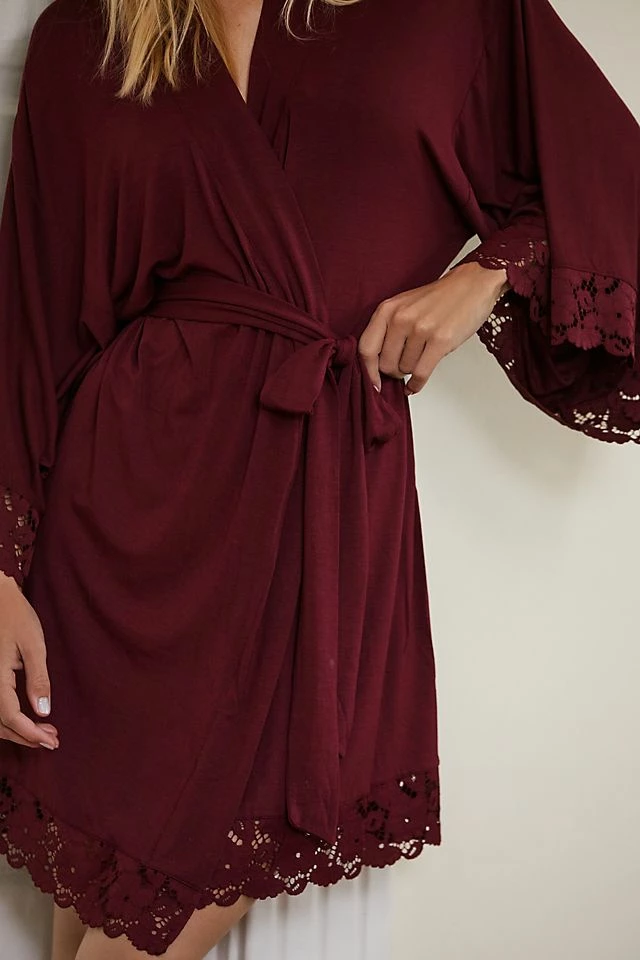 Eberjey Naya Lace Robe Outlet ???? Eberjey Naya Lace Robe WINE ???? -PAIGE-shop unnamed file 731