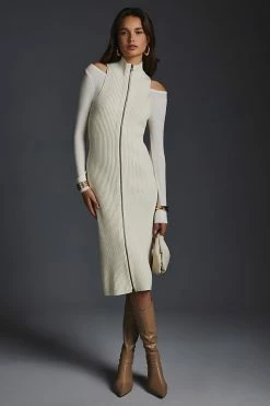 Wholesale 🔔 Daily Practice By Anthropologie Two-Piece Turtleneck Sweater 👗 Dress IVORY ❤️