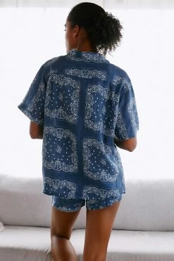 New ???? Desmond & Dempsey Bandana Short Set NAVY ???? -PAIGE-shop unnamed file 769