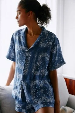 New ???? Desmond & Dempsey Bandana Short Set NAVY ???? -PAIGE-shop unnamed file 770