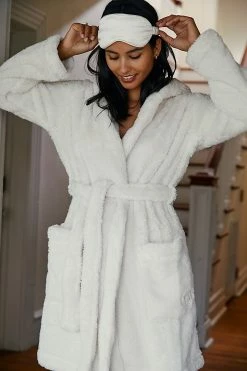 Promo ???? UGG Aarti Plush Hooded Robe CREAM ???? -PAIGE-shop unnamed file 798